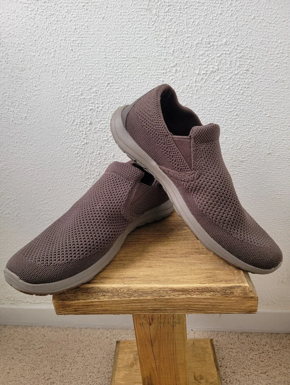 LL Bean Comfort Moc Men's Brown Mesh Slip-On Shoes Size 10, Medium Width - READ